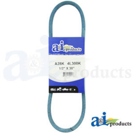 A & I PRODUCTS Aramid Blue V-Belt (1/2" X 30" ) 13" x0.5" x4" A-A28K